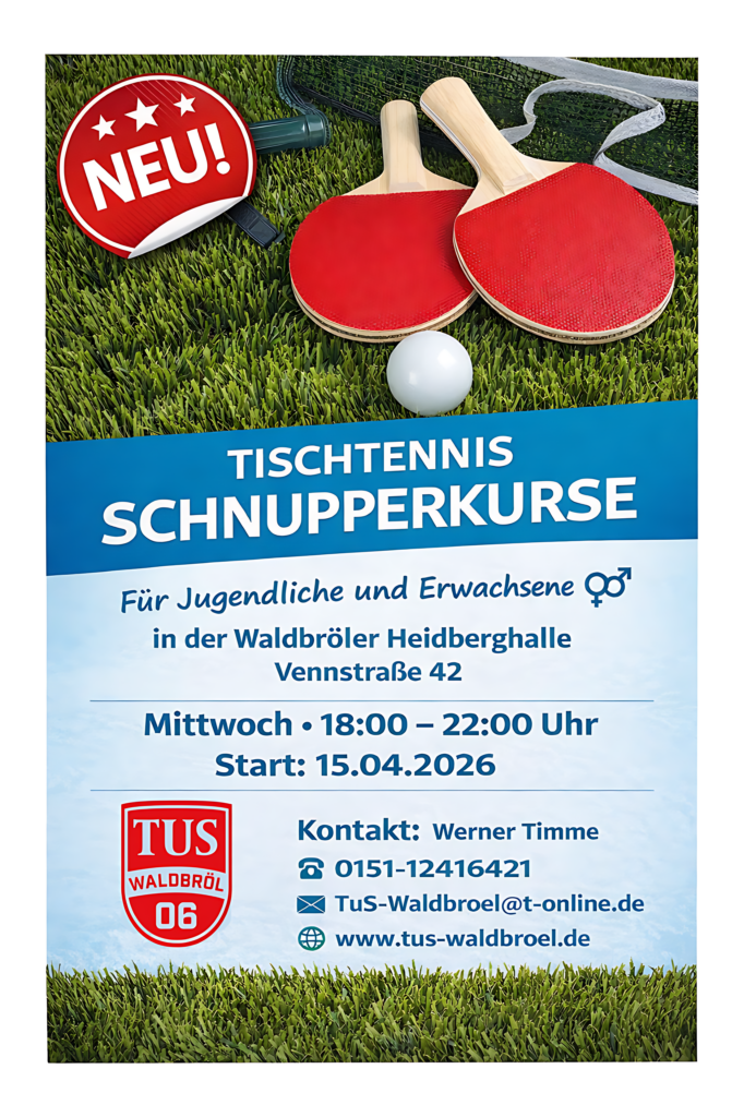 Tischtennis Schnupperkurse